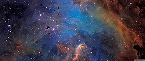 Vibrant Deep Space Nebula With Scattered Stars And Colorful Cosmic Gas Clouds HD wallpaper