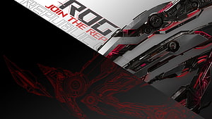 ROG Republic of Gamers Gaming Laptop Red and Black Tech Wallpaper HD wallpaper