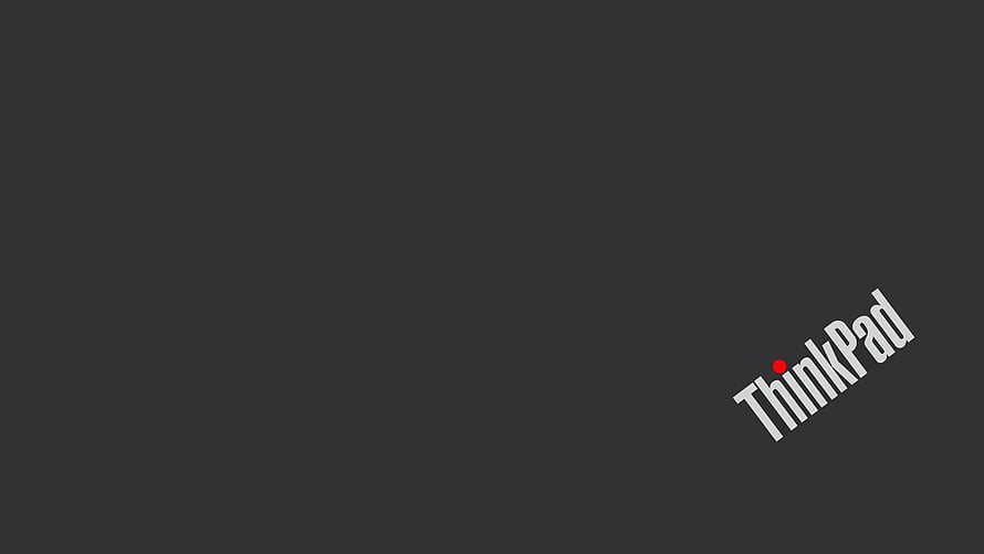 Minimalist ThinkPad Logo on Dark Gray Background HD wallpaper