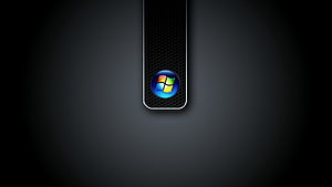 Windows 7 Orb Logo on Dark Mesh Panel Minimalist Desktop Background HD wallpaper