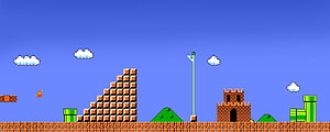 Super Mario Bros World 1-1 Pixel Art Level Design HD wallpaper