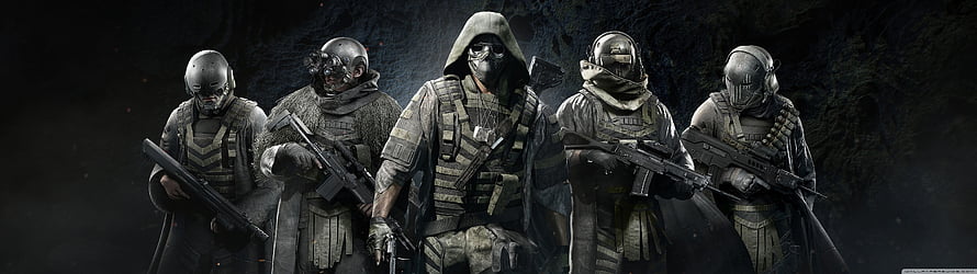 Tom Clancy's Ghost Recon Breakpoint Five Armed Operatives in Tactical Gear HD wallpaper