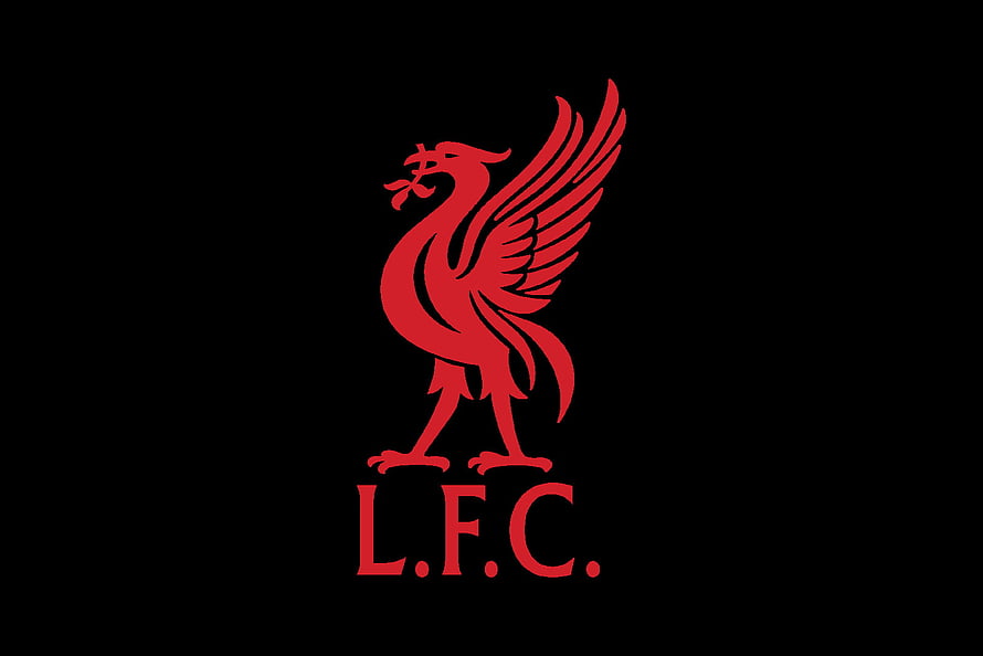 Liverpool FC Red Liver Bird Emblem on Black Background HD wallpaper
