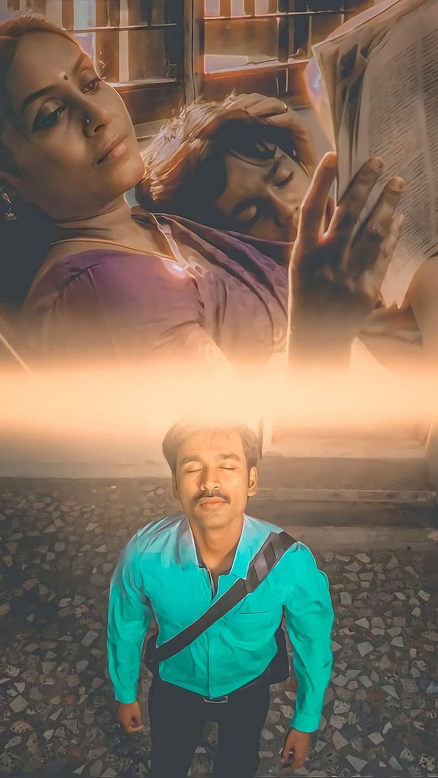 VIP Tamil Movie Still Featuring Danush and Saranya Ponvannan in Emotional Scene HD phone wallpaper