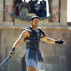 Gladiator Film Still of a Roman Warrior in Arena Combat, Gladiator . Gladiator HD phone wallpaper