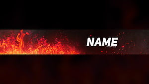 Fiery Orange Flames and Sparks Twitch Banner Template HD wallpaper