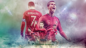 Cristiano Ronaldo Portugal National Team Action Composite Wallpaper HD wallpaper