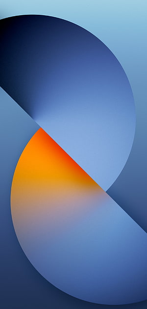 Abstract Blue and Orange Gradient Wallpaper with Geometric Shapes HD phone wallpaper