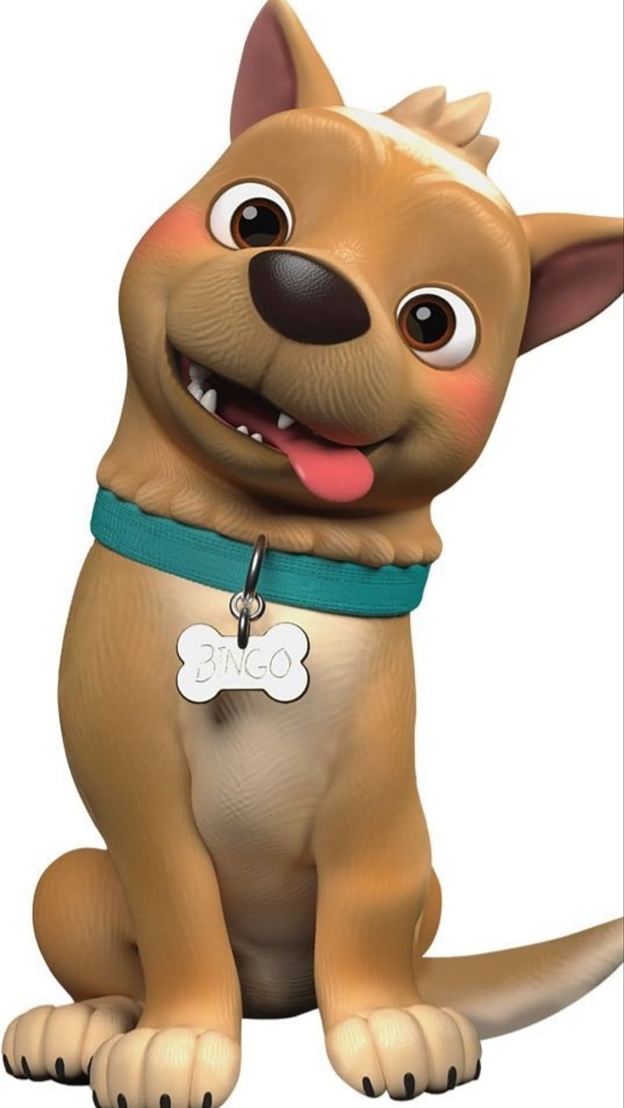 Bingo the Corgi Puppy from PAW Patrol Sitting with Teal Collar and Bone Tag HD phone wallpaper