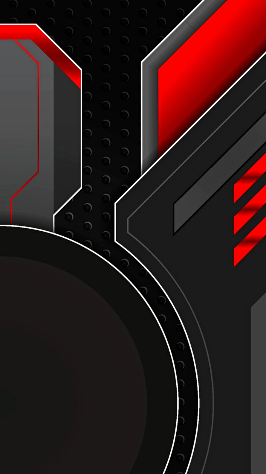 Abstract Red and Black Geometric Technology Background HD phone wallpaper