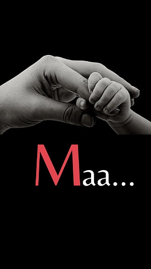 Emotional Mother and Baby Holding Hands Black and White Wallpaper HD phone wallpaper