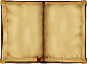 Open Ancient Book with Blank Parchment Pages and Leather Binding HD wallpaper