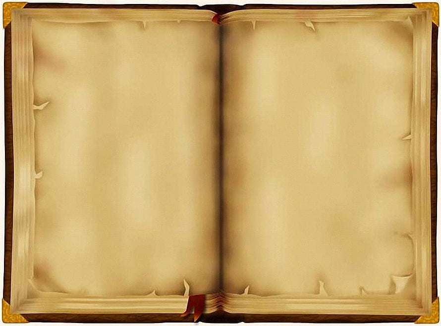 Open Ancient Book with Blank Parchment Pages and Leather Binding HD wallpaper