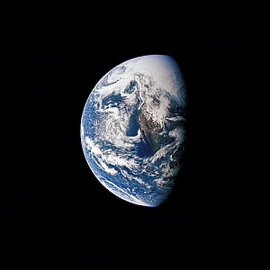 Earth From Space: Blue Planet With Swirling Clouds Against Black Void HD phone wallpaper