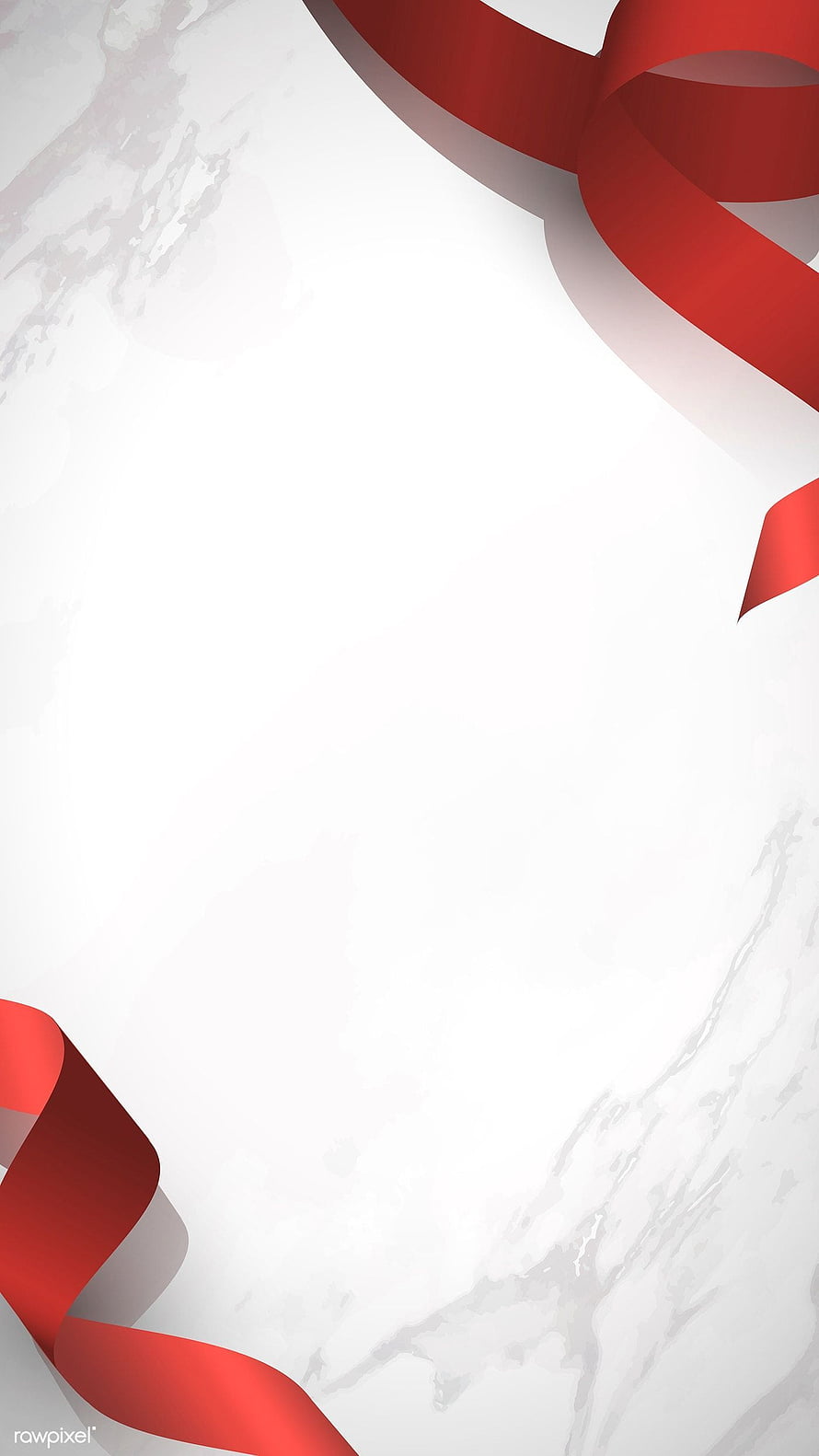 Elegant Red Ribbon on White Marble Background HD phone wallpaper