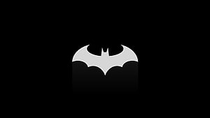 Minimalist Batman Logo Wallpaper - Dark Gray Bat Symbol on Black Background, Batman Logo, Batman Logo Black HD wallpaper