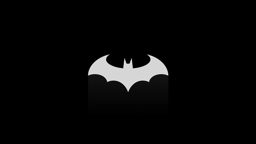 Minimalist Batman Logo Wallpaper - Dark Gray Bat Symbol on Black Background, Batman Logo, Batman Logo Black HD wallpaper