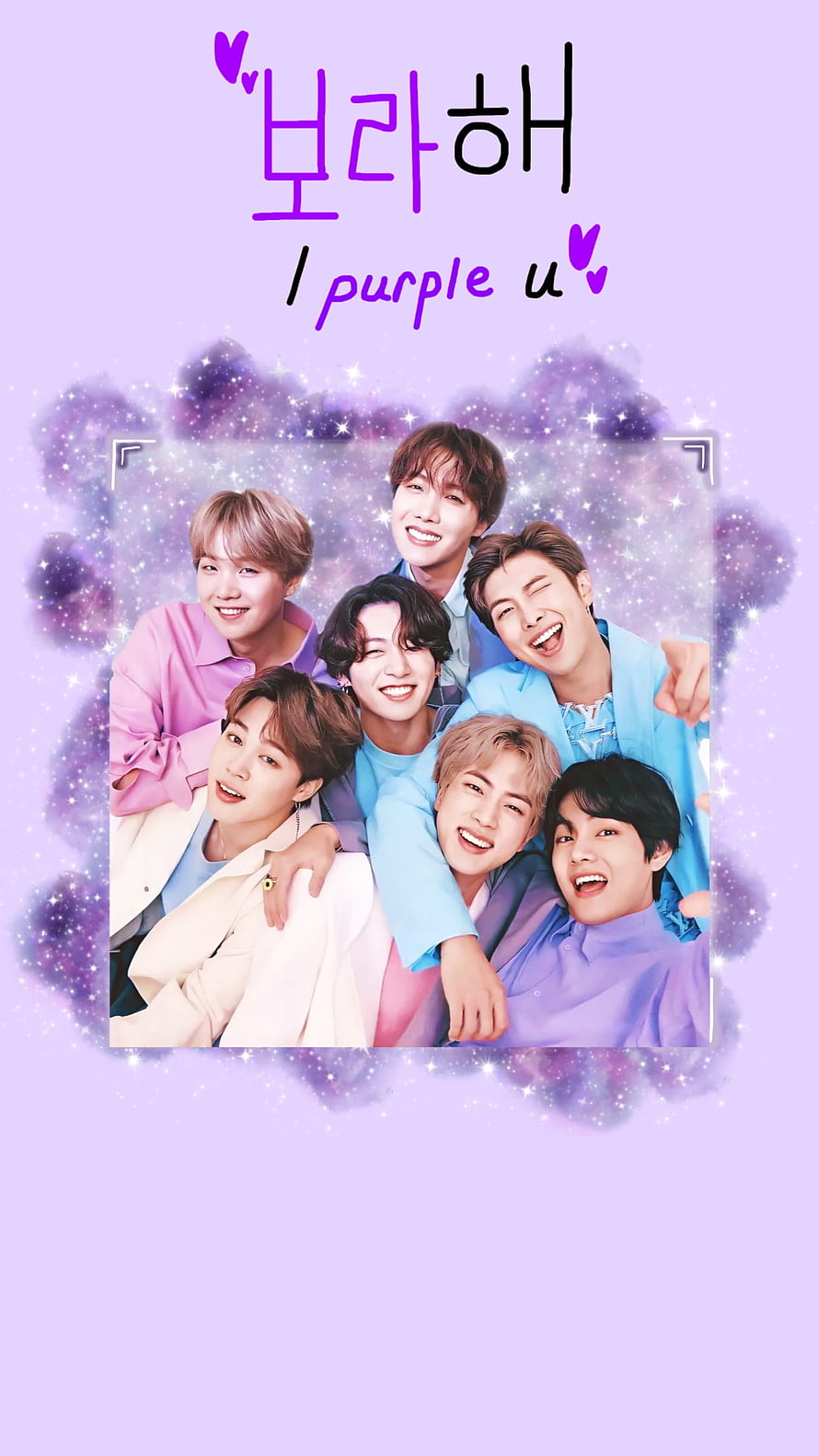 BTS Purple You Fan Art Wallpaper with Galaxy Background HD phone wallpaper
