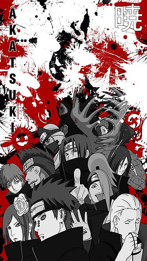 Akatsuki Organization Members Group Portrait Anime Wallpaper HD phone wallpaper