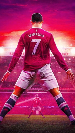 Cristiano Ronaldo Manchester United Number 7 Jersey Back View Stadium Wallpaper HD phone wallpaper
