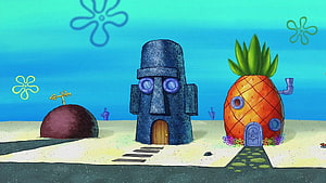 SpongeBob SquarePants Bikini Bottom Neighborhood with Pineapple House and Rock HD wallpaper