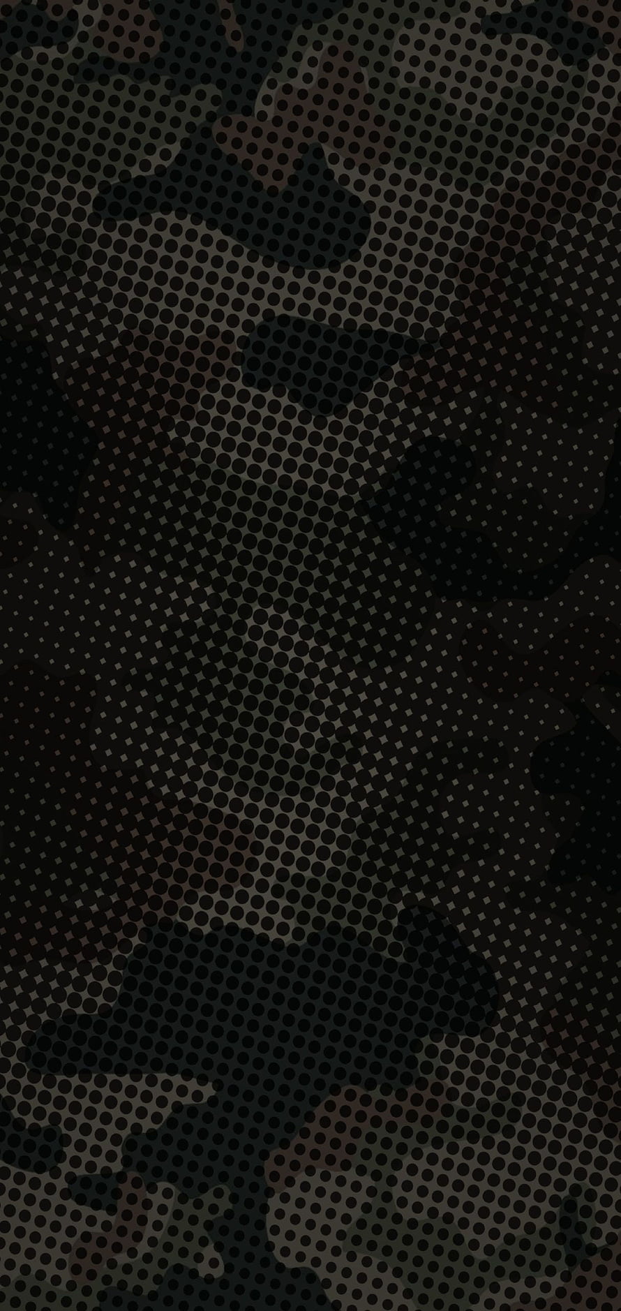 Dark Halftone Dot Pattern Overlay on Abstract Camouflage Texture Background HD phone wallpaper