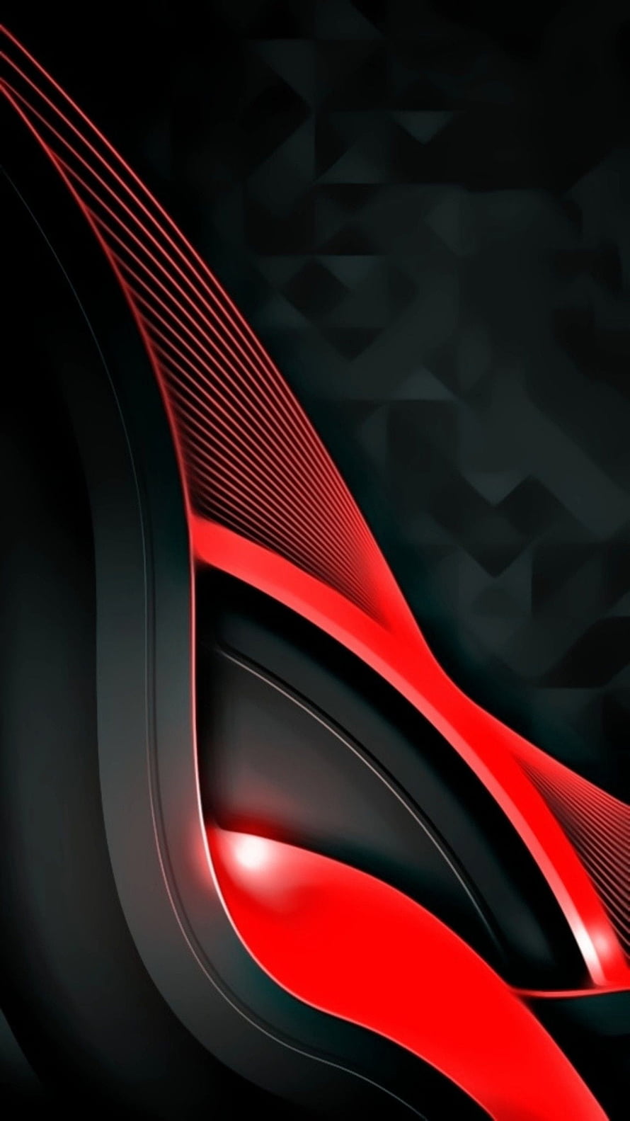 Abstract Red and Black Curved Lines Wallpaper HD phone wallpaper