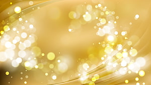 Elegant Golden Bokeh Abstract Background with Soft Light Flares and Curved Ribbons HD wallpaper