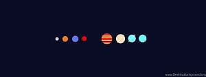 Minimalist Solar System Planets on Dark Space Background HD wallpaper