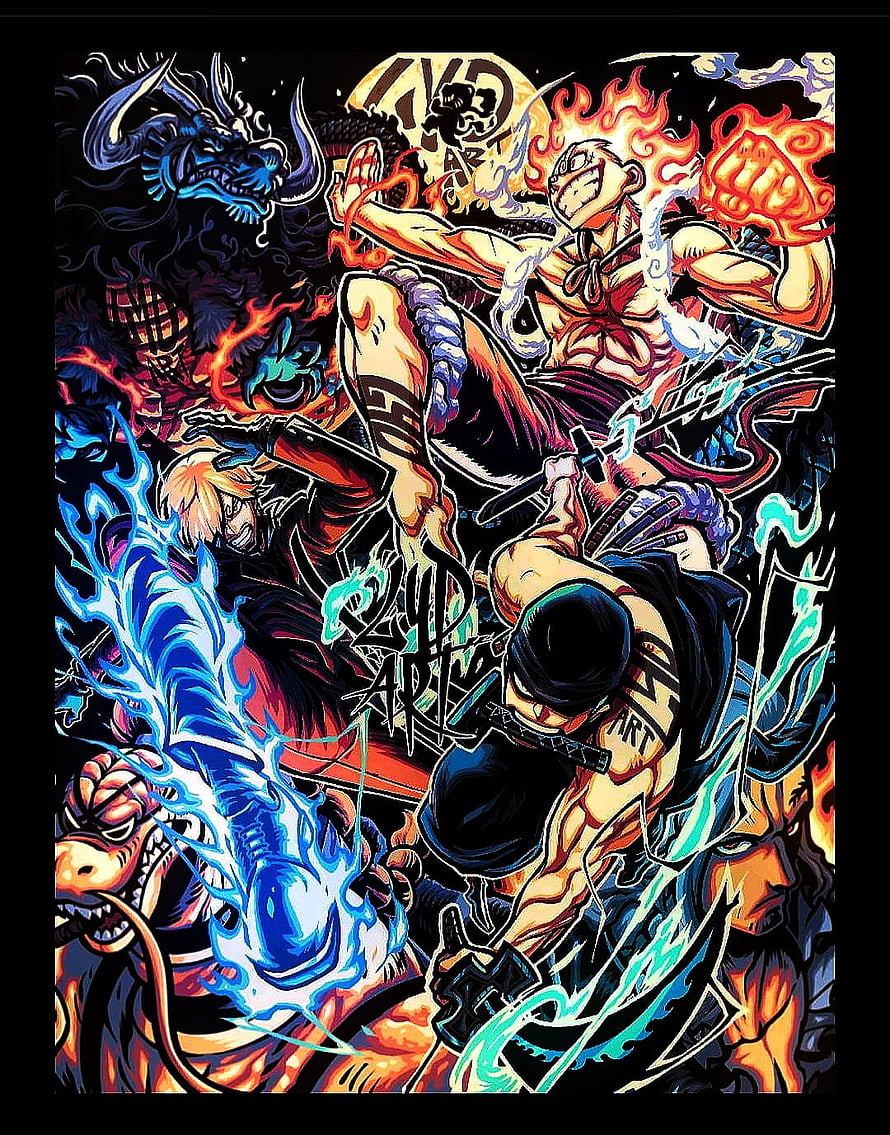 One Piece Wano Arc Luffy Gear 5 Sabo Law Zoro Sanji Anime Wallpaper HD phone wallpaper
