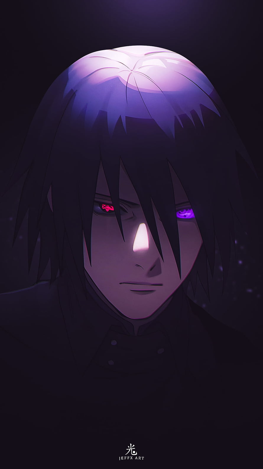 Itachi Uchiha Sharingan and Rinnegan Anime Portrait HD phone wallpaper