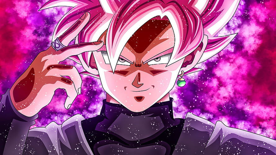 Black Goku Super Saiyan Rose Anime Wallpaper HD wallpaper