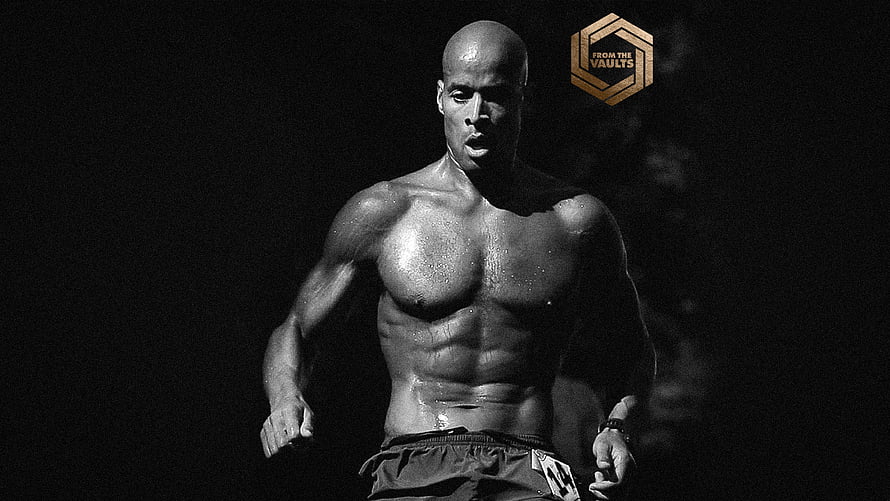 David Goggins Intense Running Portrait in Black and White HD wallpaper