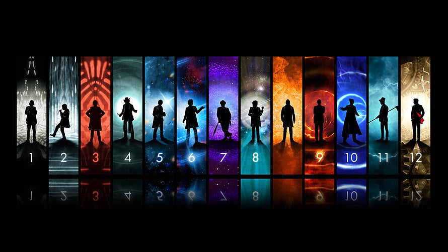 Doctor Who All Twelve Doctors Silhouettes Wallpaper HD wallpaper