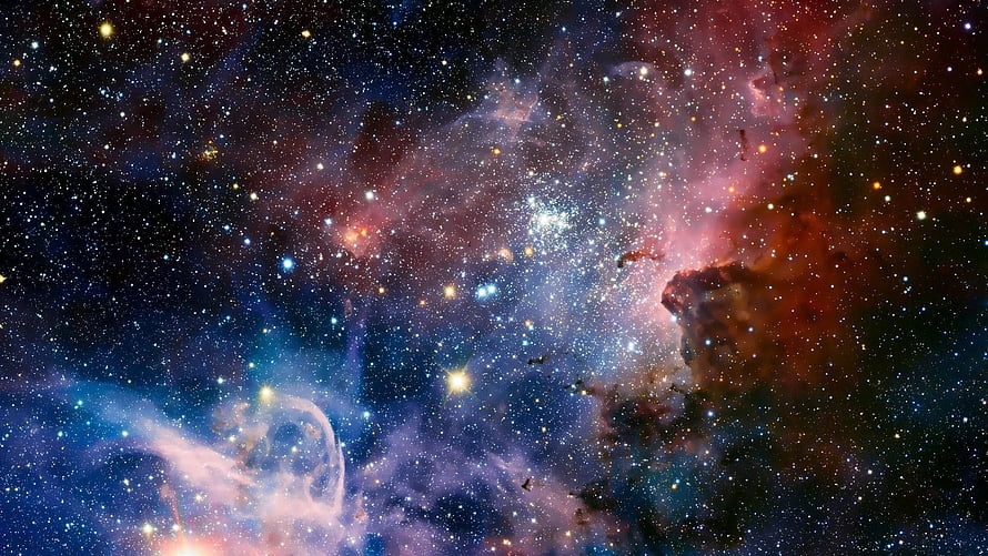 Stunning Deep Space Nebula with Star Clusters and Cosmic Dust HD wallpaper