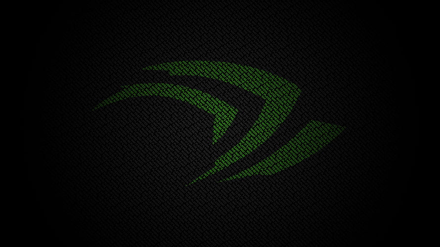 NVIDIA Green Logo on Dark Carbon Fiber Texture Background HD wallpaper