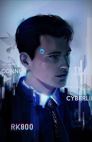 Connor RK800 Android Portrait from Detroit Become Human with Glitch Art Effects, Detroit become human Connor By. Detroit become human, Detroit become human game, Detroit become human connor HD phone wallpaper