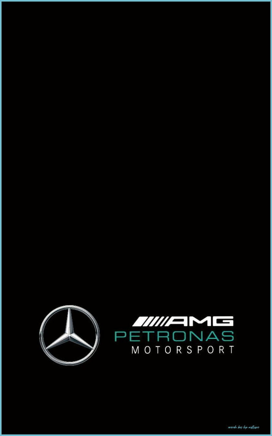 Mercedes-Benz AMG Petronas Motorsport Logo on Black Background HD phone wallpaper