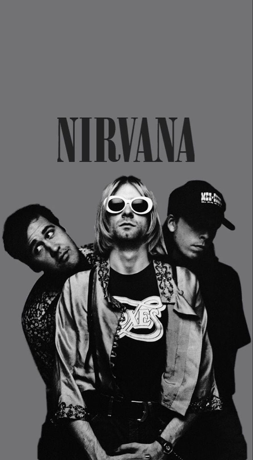 Nirvana Band Members Portrait With Kurt Cobain Wearing Sunglasses HD phone wallpaper