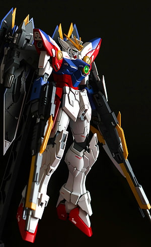 God Gundam Wing Zero EW Model Kit Display with Wing Zero Plus HD phone wallpaper