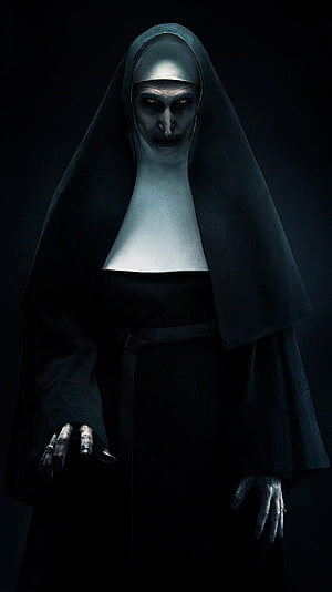 The Nun 2018 Horror Film Character Portrait in Dark Setting HD phone wallpaper