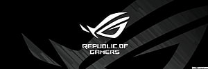 Asus Republic of Gamers Classic Dark Logo on Black Background HD wallpaper