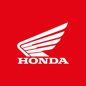Honda Winged H Logo in White on a Bold Red Background HD phone wallpaper