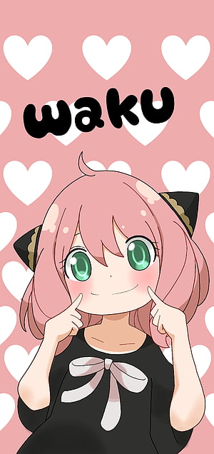 Anya Forger from Spy x Family in a cute cat-eared outfit with pink hair and green eyes HD phone wallpaper