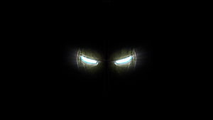 Iron Man Glowing Eyes In Darkness, Iron man [ Live / Animated / Engine ], Iron Man Black and White HD wallpaper