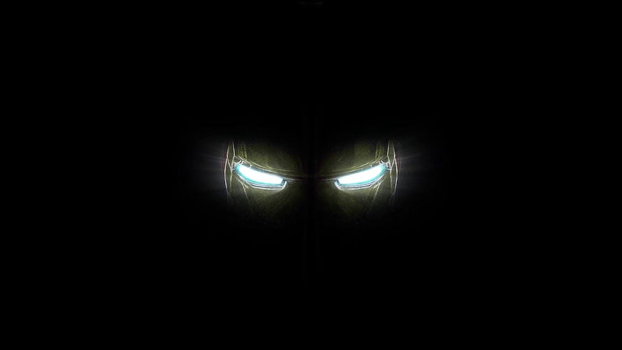 Iron Man Glowing Eyes In Darkness, Iron man [ Live / Animated / Engine ], Iron Man Black and White HD wallpaper