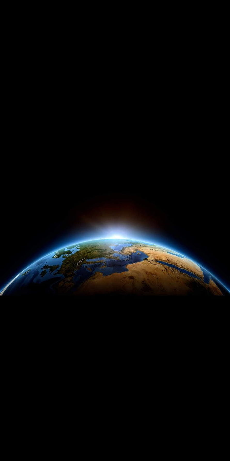 Earth Sunrise From Space View Of Europe And Africa HD phone wallpaper