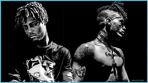 XXXTentacion and Juice WRLD Black and White Portrait Wallpaper HD wallpaper