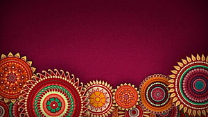 Colorful Indian Mandala Floral Pattern Background, Wedding Background, Motion Graphics,, Invitation HD wallpaper