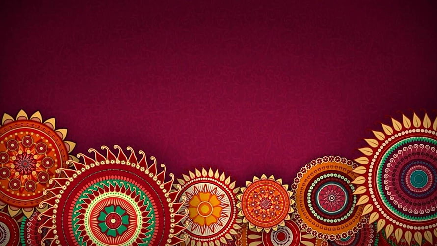 Colorful Indian Mandala Floral Pattern Background, Wedding Background, Motion Graphics,, Invitation HD wallpaper